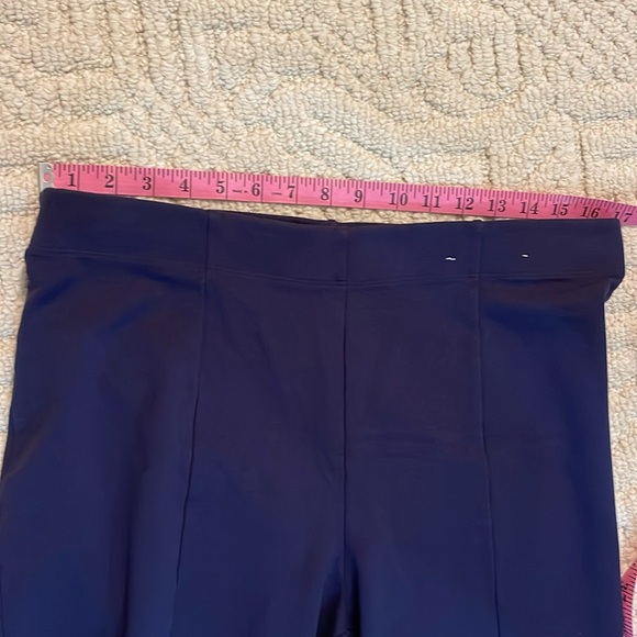 EUC 👖Navy blue dress slacks, front seams and bottom front slit EUC 1X 34 - Picture 5 of 6